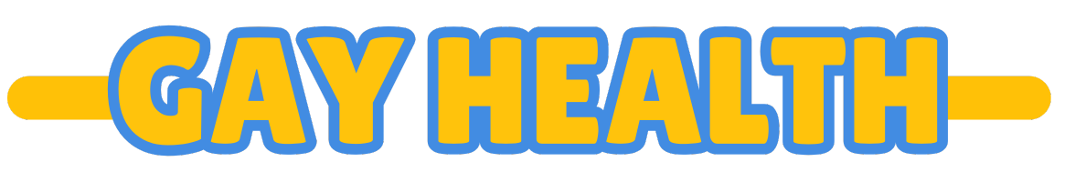 banner with the text 'gay health'