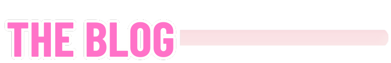 logo with the text 'the blog' in a soft pink